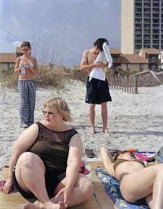 Pressure Point, 2002.  The first image in the series.  It depicts her on spring break surrounded by her slimmer and 'more attractive' friends. 